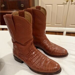 Tecovas Pecan Caiman Roper Cowboy Boots